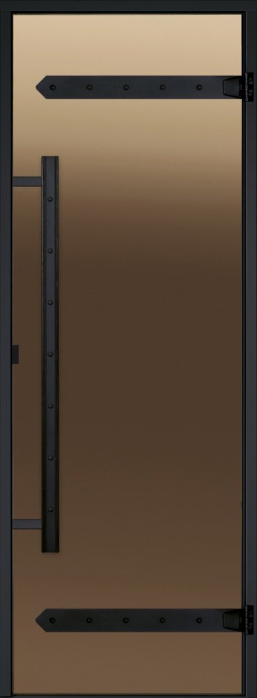 Дверь для сауны Harvia Legend STG 8x21, Сосна, Бронза